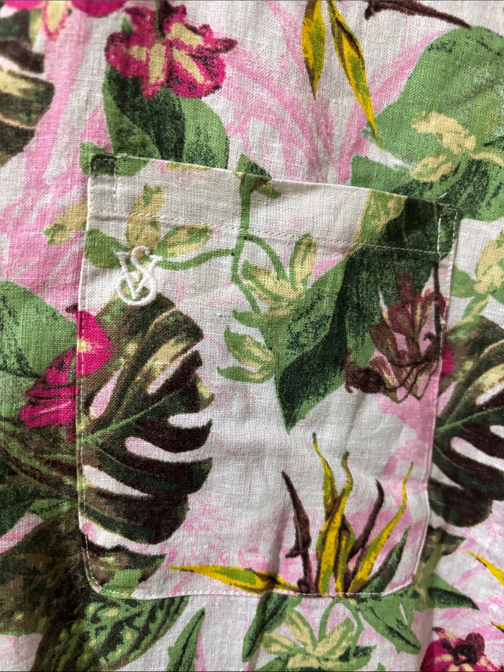 Victoria's Secret Pink and Green Tropical Floral Swim Coverup - Picture 3 of 5